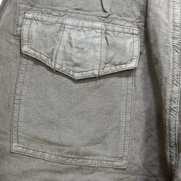 Max Mia Green Linen and Rayon Shorts - Picture 5 of 5